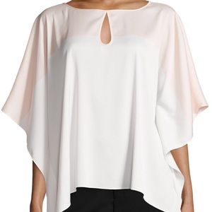 NWT Catherine Malandrino Colorblock Keyhole Blouse